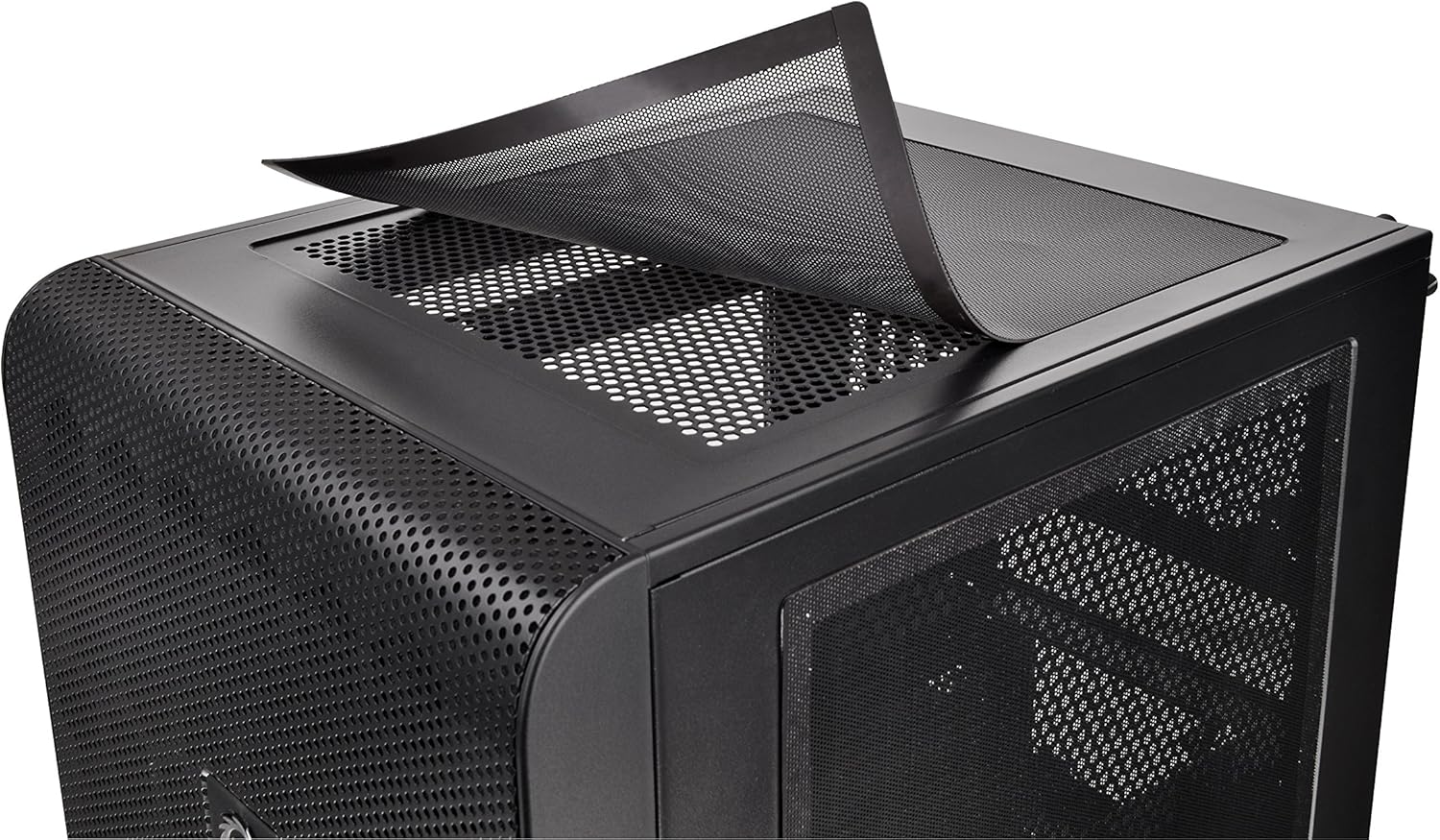 Thermaltake Core V21 SPCC Micro ATX, Mini ITX Cube Gaming Computer Case Chassis, Small Form Factor Builds, 200mm Front Fan Pre-installed, CA-1D5-00S1WN-00 Black