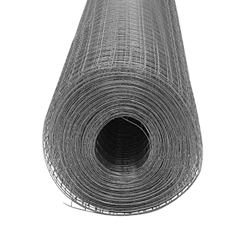 Hardware Cloth 1/4inch 36inx100ft Galvanized After Welding Square Metal Mesh Wire Mesh Fencing Wire Diameter 0.8mm Wire Chicken Coop for Vegetables Garden Animal Enclosure