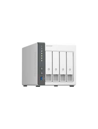 QNAP 4 Bay NAS with 12TB Storage Capacity, Preconfigured RAID 5 Seagate IronWolf Drives Bundle, 2.5GbE Ports (TS-433-4G-44ST-US)