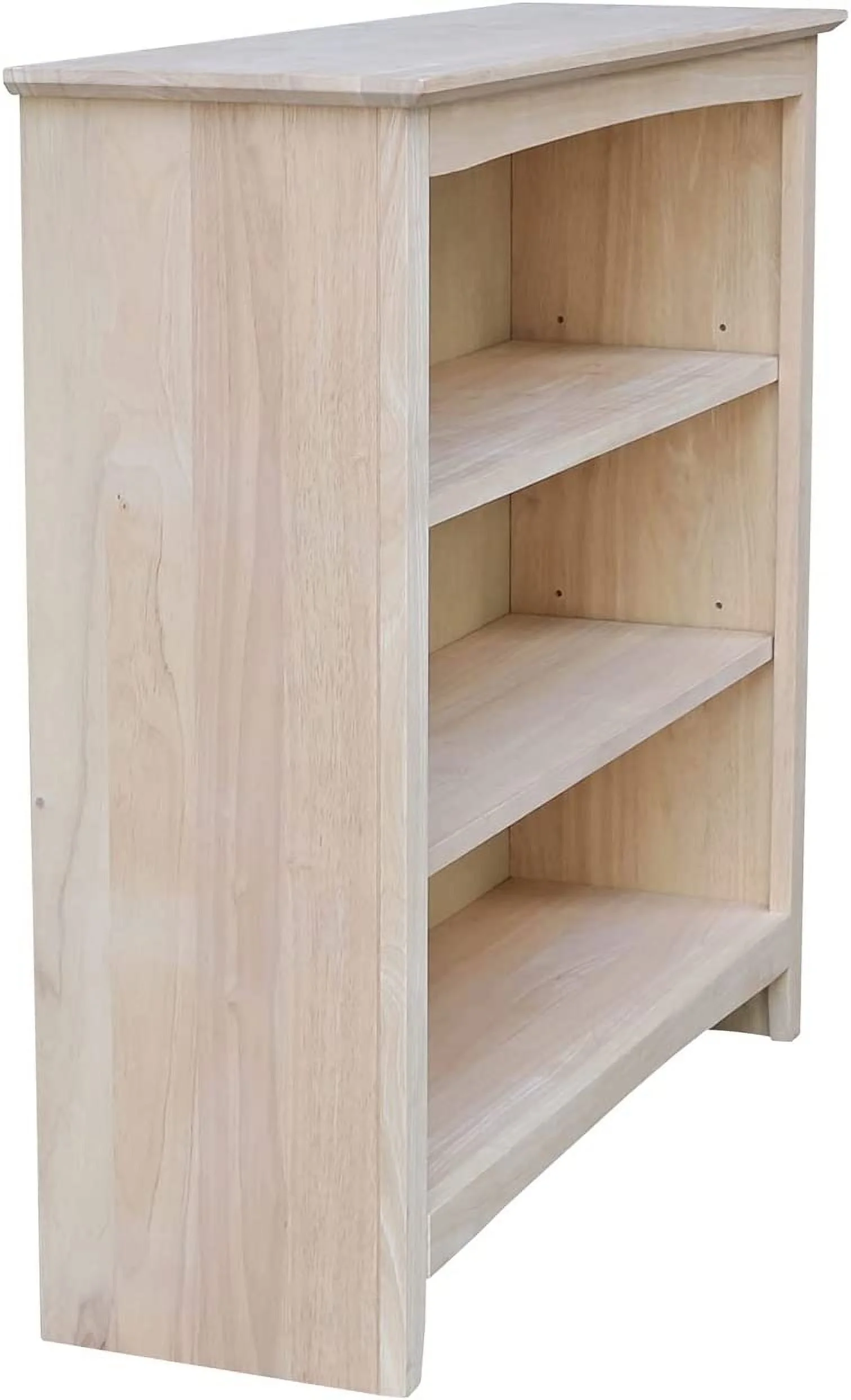 Wide Shaker Bookcase - 36 In H - Unfinished
