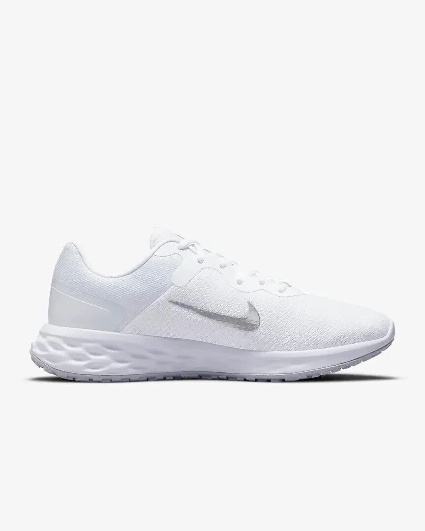 Nike Revolution 6 DC3729-101 Women's White Road Running Shoes Size US 11 ER1057