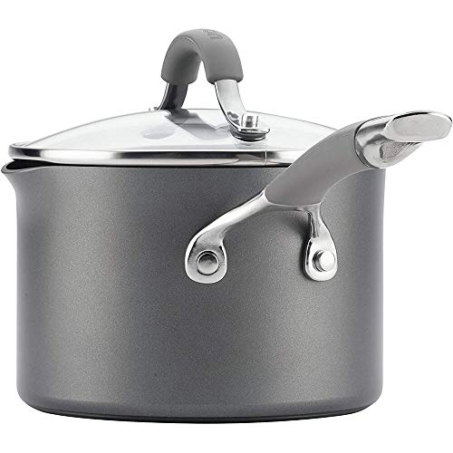 Circulon 84564 Elementum Hard Anodized Nonstick Cookware Set / Pots and Pans Set - 10 Piece, Gray