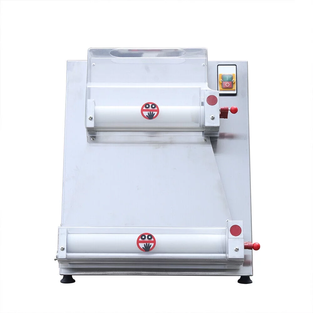 Fichiouy Pizza Press Machine 110V Automatic Pizza Dough Roller Sheeter Machine