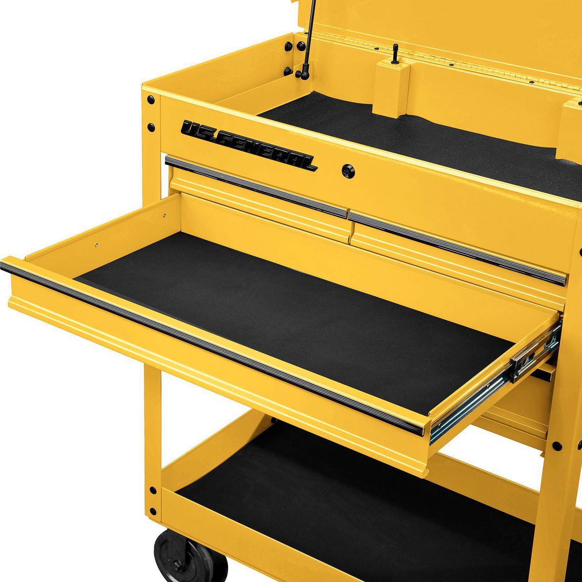 U.S. GENERAL 30 in., 4-Drawer Tech Cart, Red