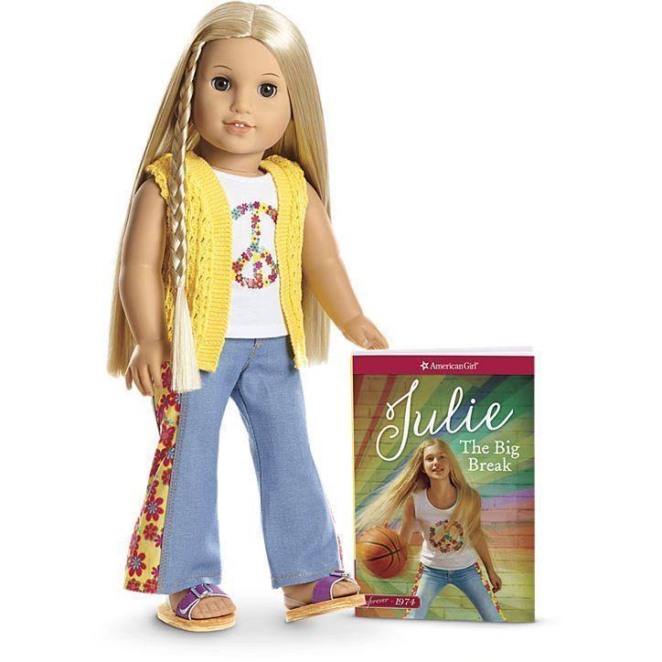 American Girl Beforever Julie Doll & Paperback Book