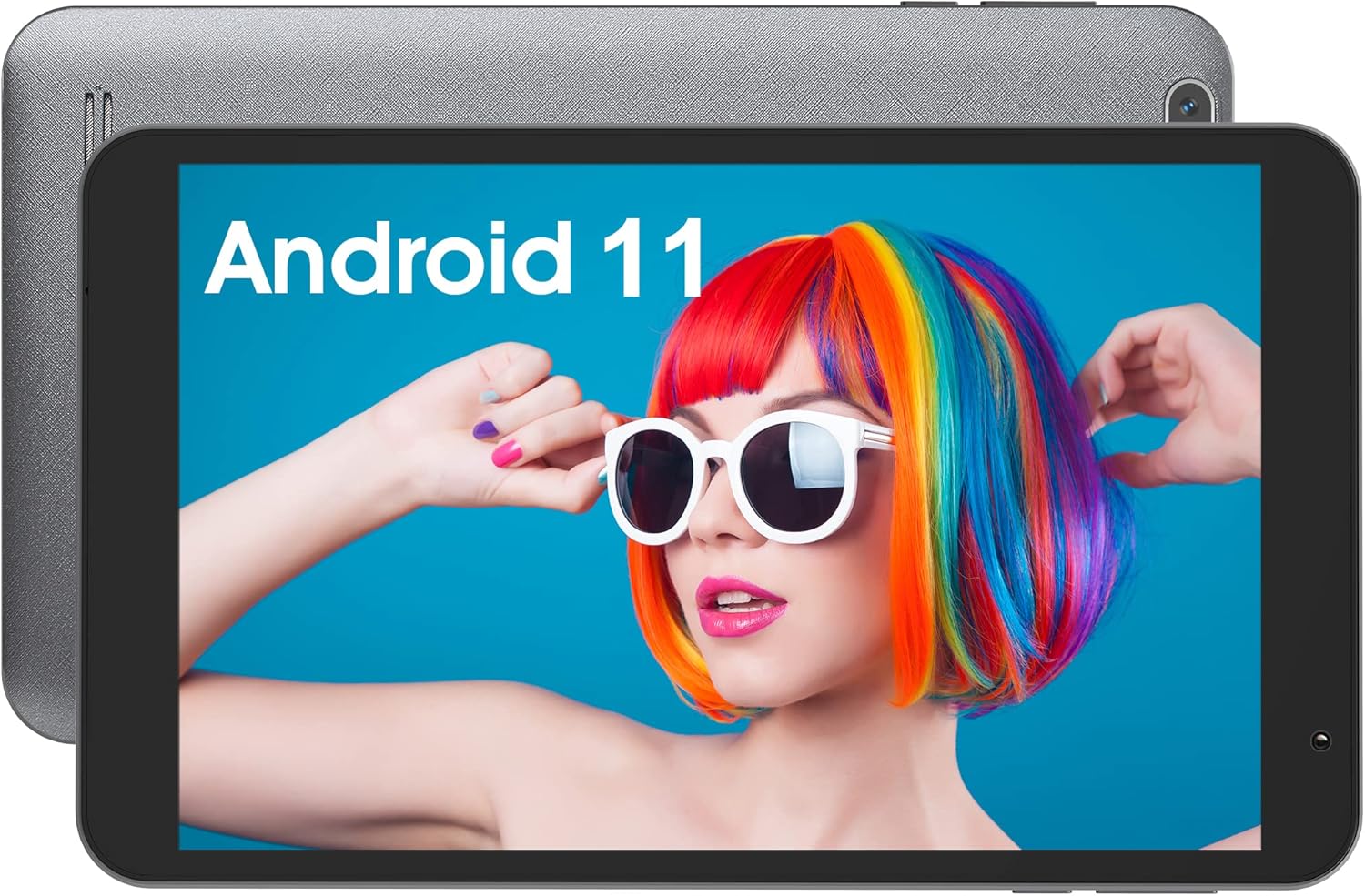Tablet 8 inch Android Tablet, FANGOR Computer Tablet, Android 11.0 Tablet Quad-Core Processor 32GB Storage Tablet Computer, 2GB RAM, 5G WiFi, Bluetooth 5.0, Dual Camera (Silver Grey)