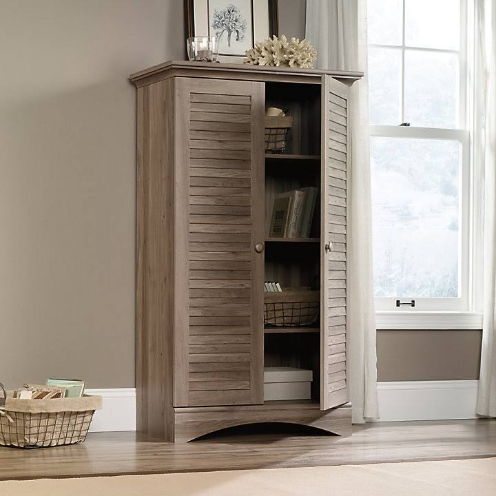 Sauder 416825 Harbor View Storage Cabinet, Salt Oak