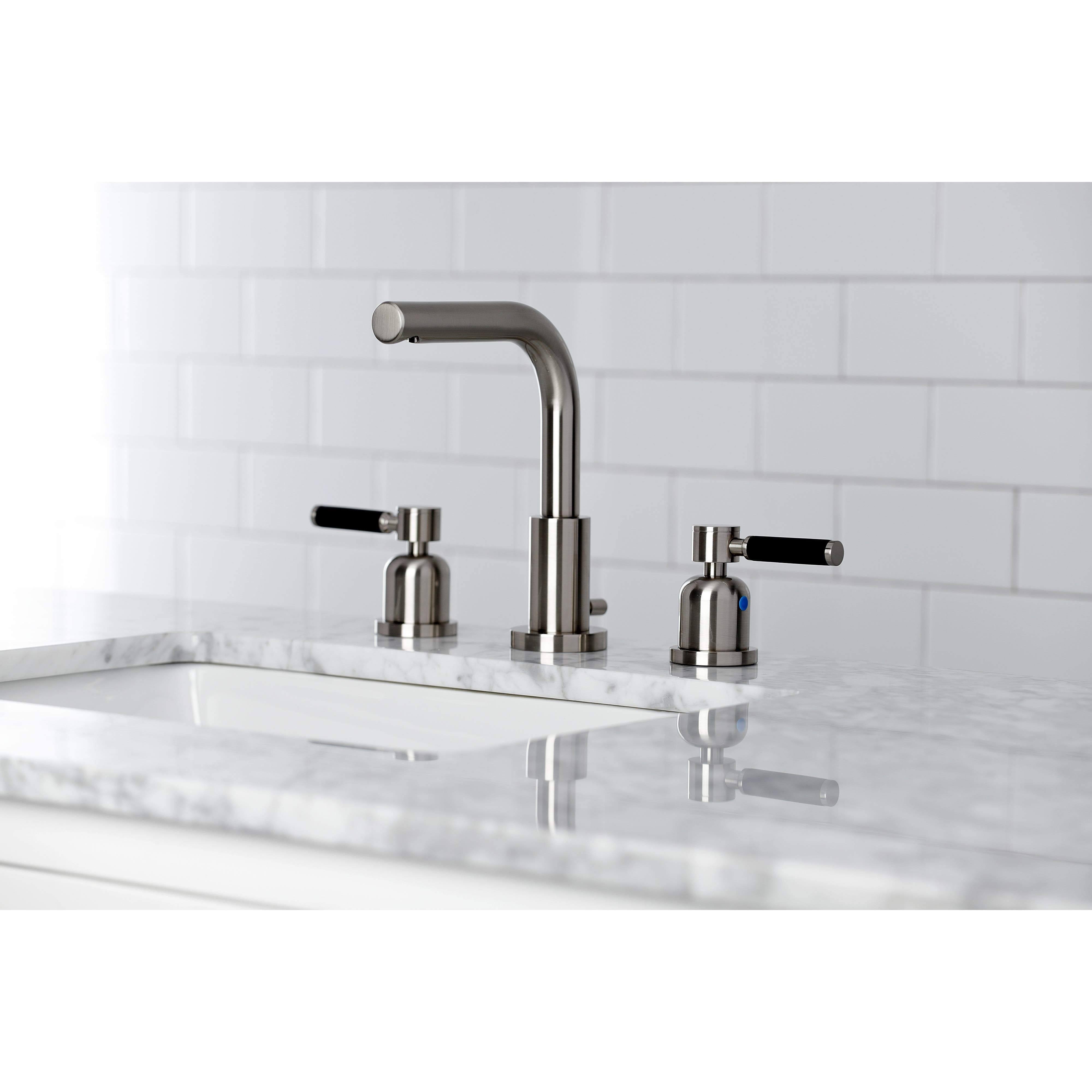 Kingston Brass FSC8958DKL 8x22 Widespread Bathroom Faucet, Brushed Nickel