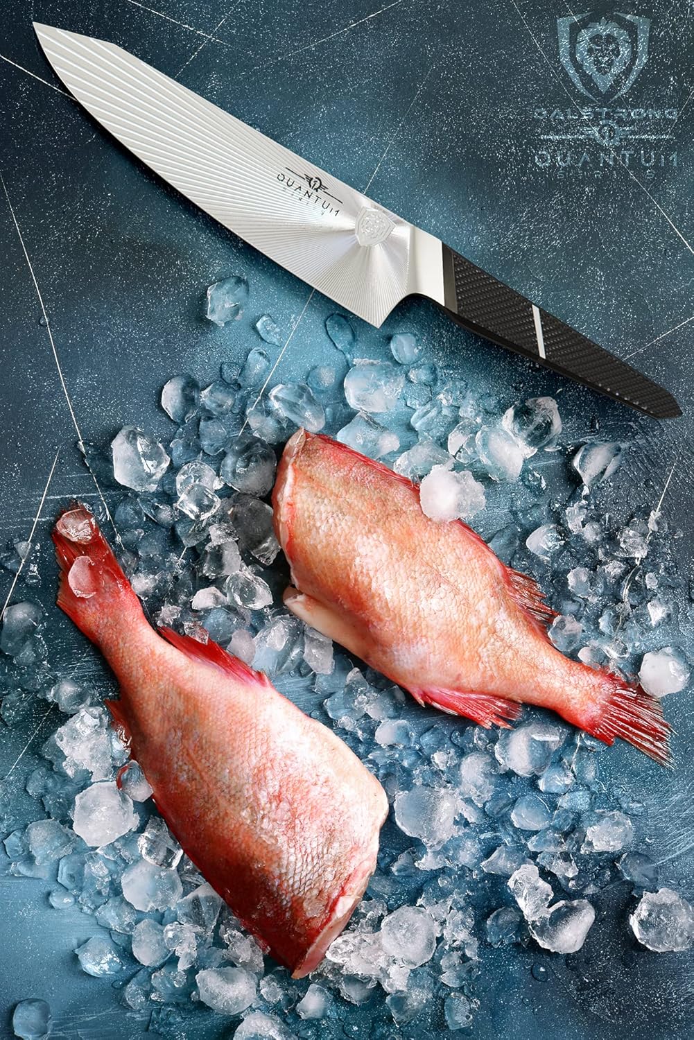 DALSTRONG Slicing & Carving Knife - 12 - Quantum 1 Series - Ultra-Sharp - American Forged BD1N-VX Hyper Steel - Carbon Fibre G10 Hybrid Handle - Leather Sheath