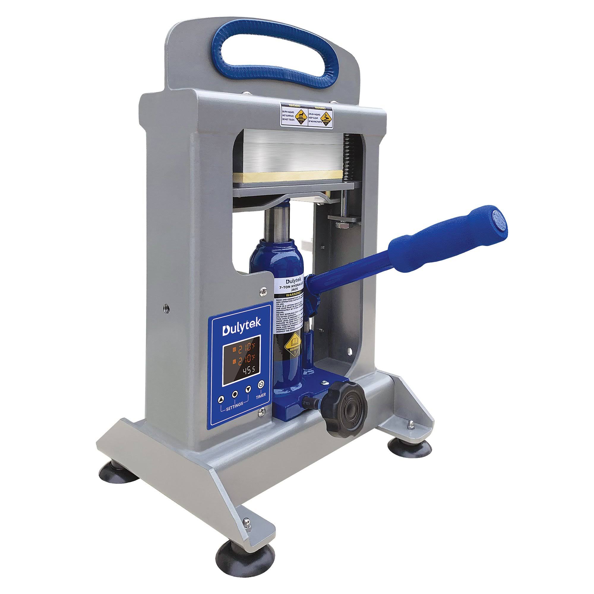 Dulytek DHP7 7-Ton Hydraulic Rosin Heat Press and Accessories Bundle 110V for North America