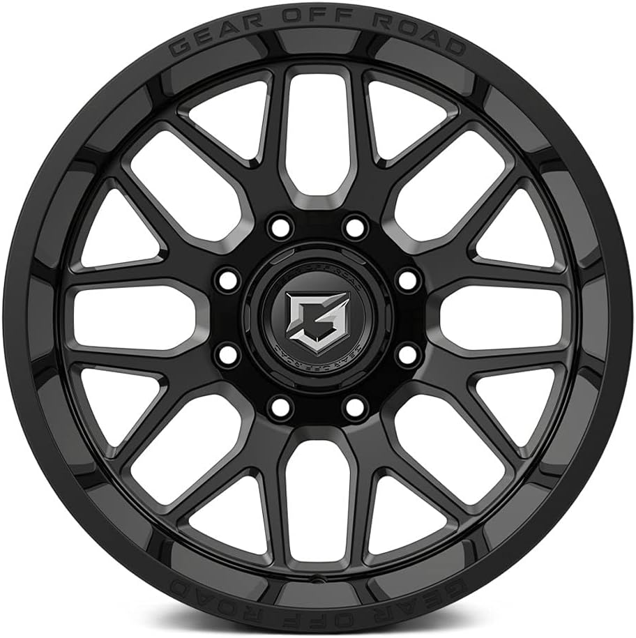 Gear Off Road 763B Raid 20x10 6x135-12mm Gloss Black Wheel Rim 20" Inch
