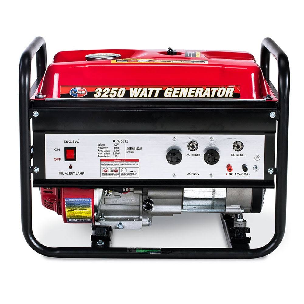All Power America Portable Generator, 6.5 HP, 3250 Wt