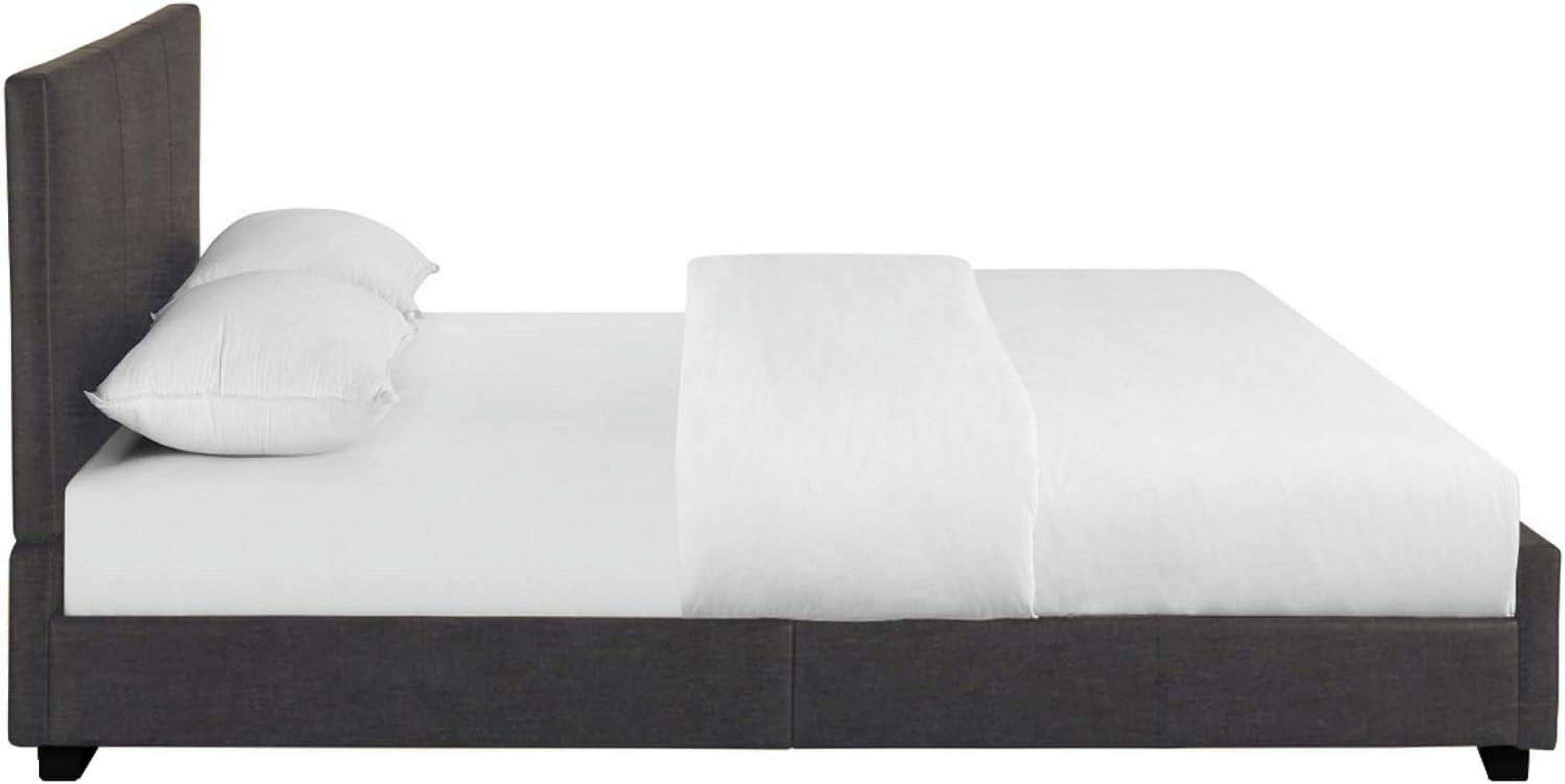 Hindes Upholstered Platform Bed Frame | Low-Profile Bed With Full Slat Support System – No Box Spring Needed, Easy Assembly | Gray,