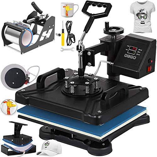 Vevor Heat Presses 12 x 15 inch 5 in 1 Digital Multifunctional Sublimation T Shi