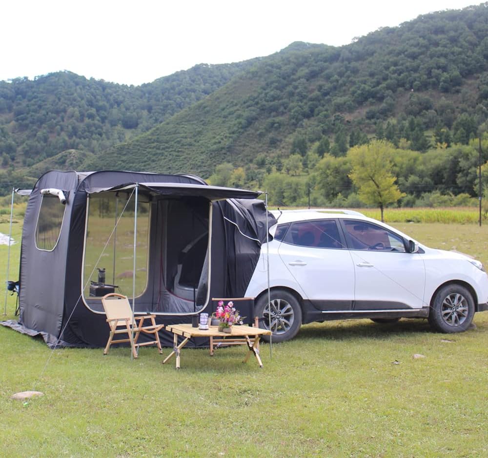 Laaioo SUV tent, SUV tents for Camping ，universal, pop-up tent tailgate tent 4-6 people multifunctional+Rainfly+ floor