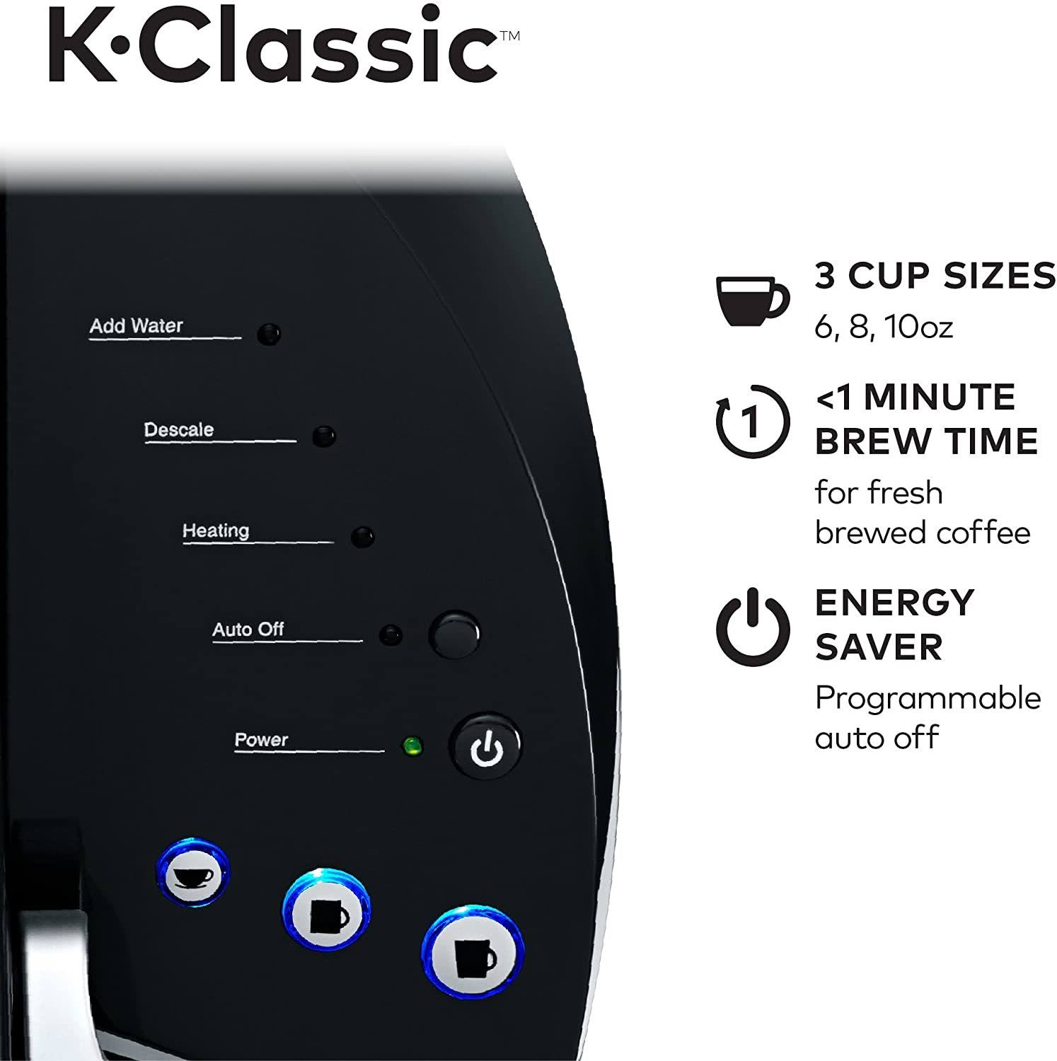 Keurig - K- Classic K50 Single Serve K-Cup Pod Coffee Maker - Black