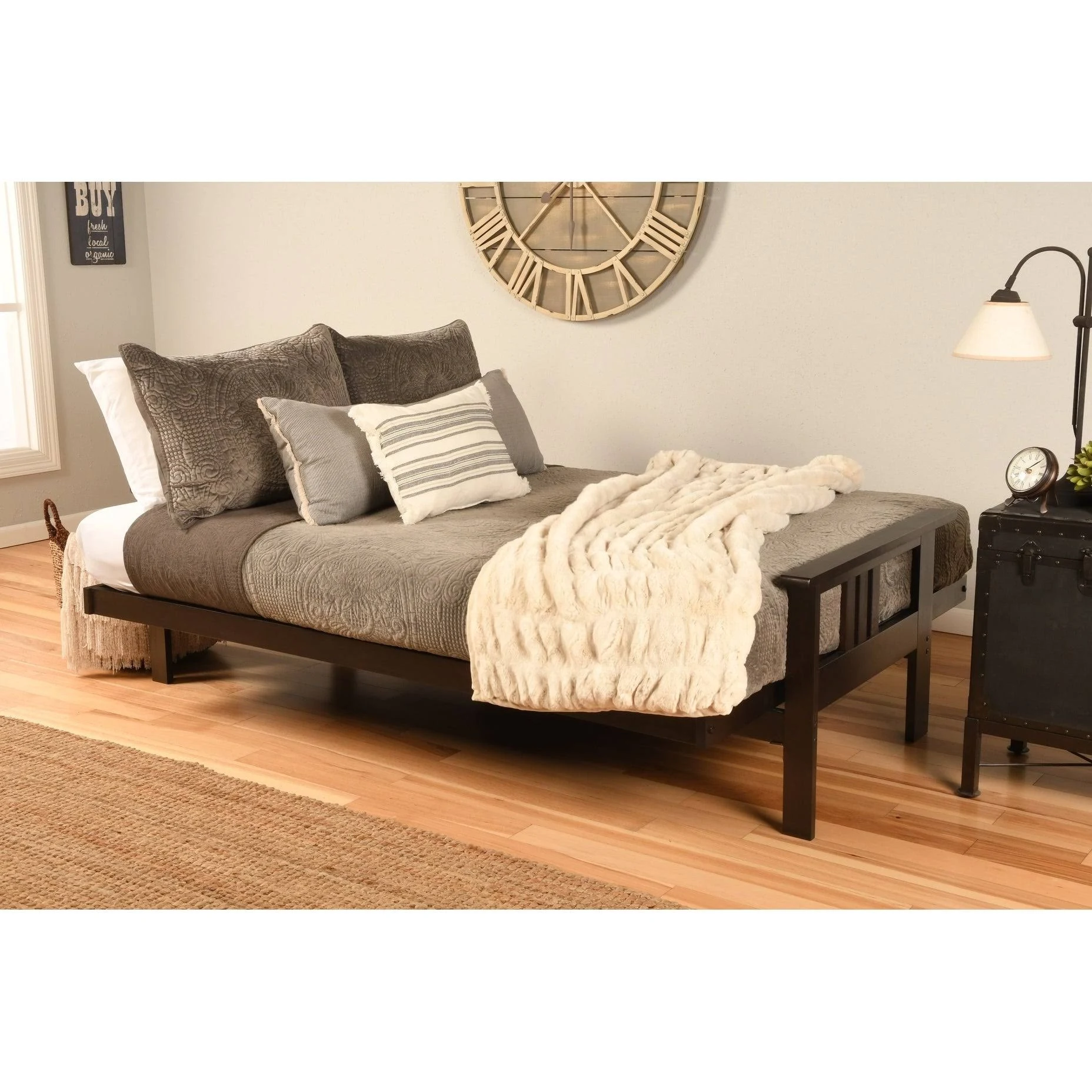 Somette Queen-size Wood Futon Frame - Espresso