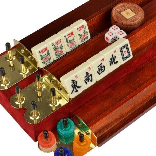 Yellow Mountain Imports American Mahjong Set The Classic with Vintage Rosewood