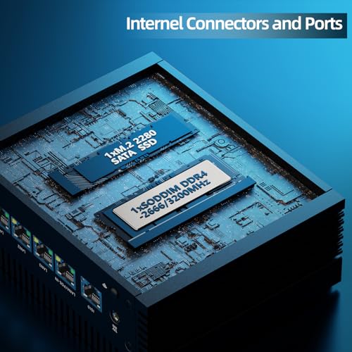 FORTEKCHEKIN N100 Mini PC Home Firewall Appliance, 12th Gen CPU Fanless N100 Mini PC Pfsense Router, 4 LAN Computer POE in, I225 2.5GbE, 1xRJ45 COM, 1xUSB-C, 5 x USB, HD+DP