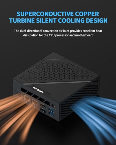 AM02 Mini PC, Intel N100 Mini PC(4C/4T,3.4GHz), 16GB LPDDR5 512GB M.2 SSD, Windows 11 Desktop Computer 4K Dual HDMI Display/USB3.2/WiFi 6/BT5.2/RJ45 1000M