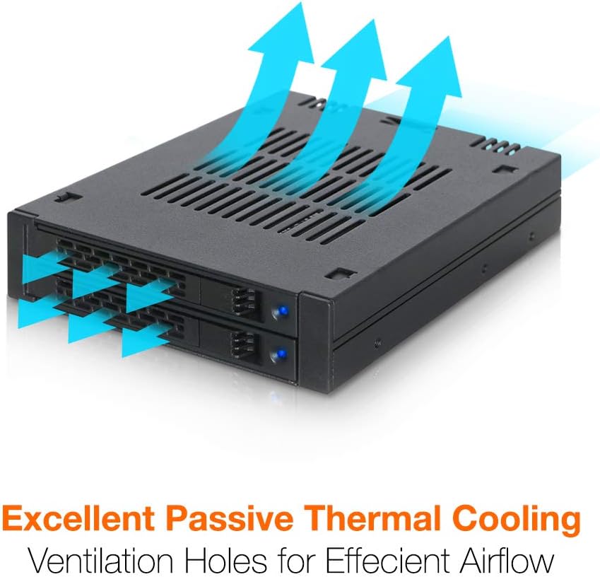 ICY DOCK 6 x 2.5” SATA HDD / SSD Hot Swap Cage for External 5.25” Bay | ExpressCage MB326SP-B