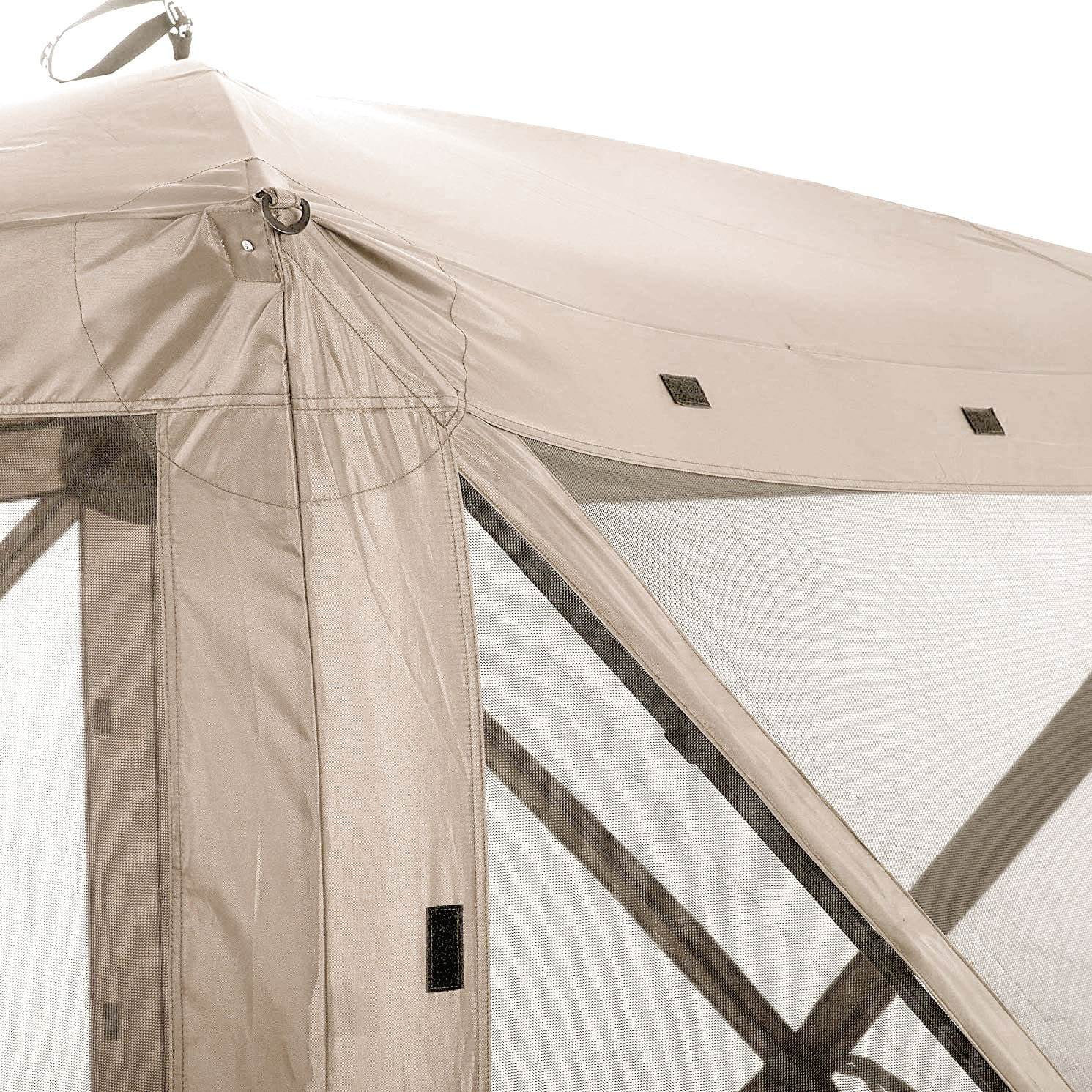 Clam Quick-Set Traveler Portable Outdoor Screened Canopy Shelter, Tan (2 Pack)