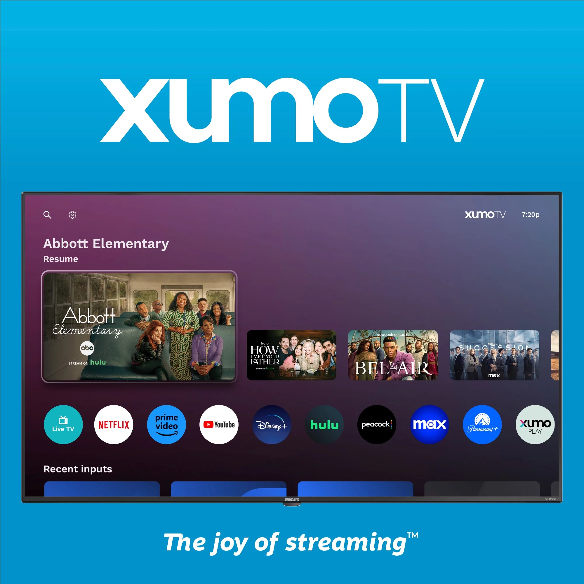 Element Electronics 50" 4K UHD HDR Smart Xumo TV, 120Hz Effective Refresh Rate and Dolby Vision® HDR Technology (E500AC50C)