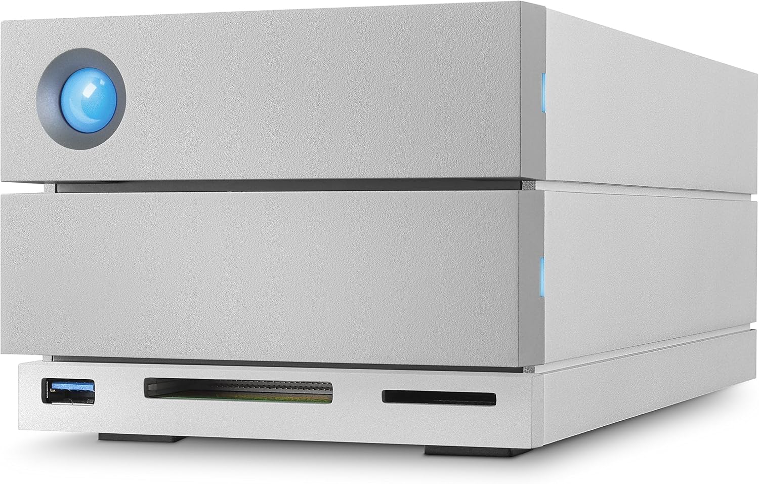LaCie 2big Dock RAID 8TB External RAID Hard Drive HDD with SD Card CF Card Slots, for Mac and PC Desktop Data Redundancy Thunderbolt 3 USB-C USB 3.0, 1 Month Adobe CC, Data Recovery (STGB8000400)
