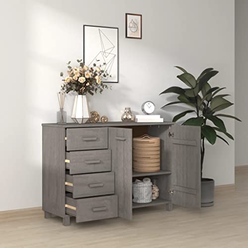 Buffets & Sideboards Sideboard Light Gray 44.5"x15.7"x31.5" Solid Wood Pine,Rewritten:Important:Assembly is required for this sideboard. For safety, it comes with a wall attachment device to prevent o