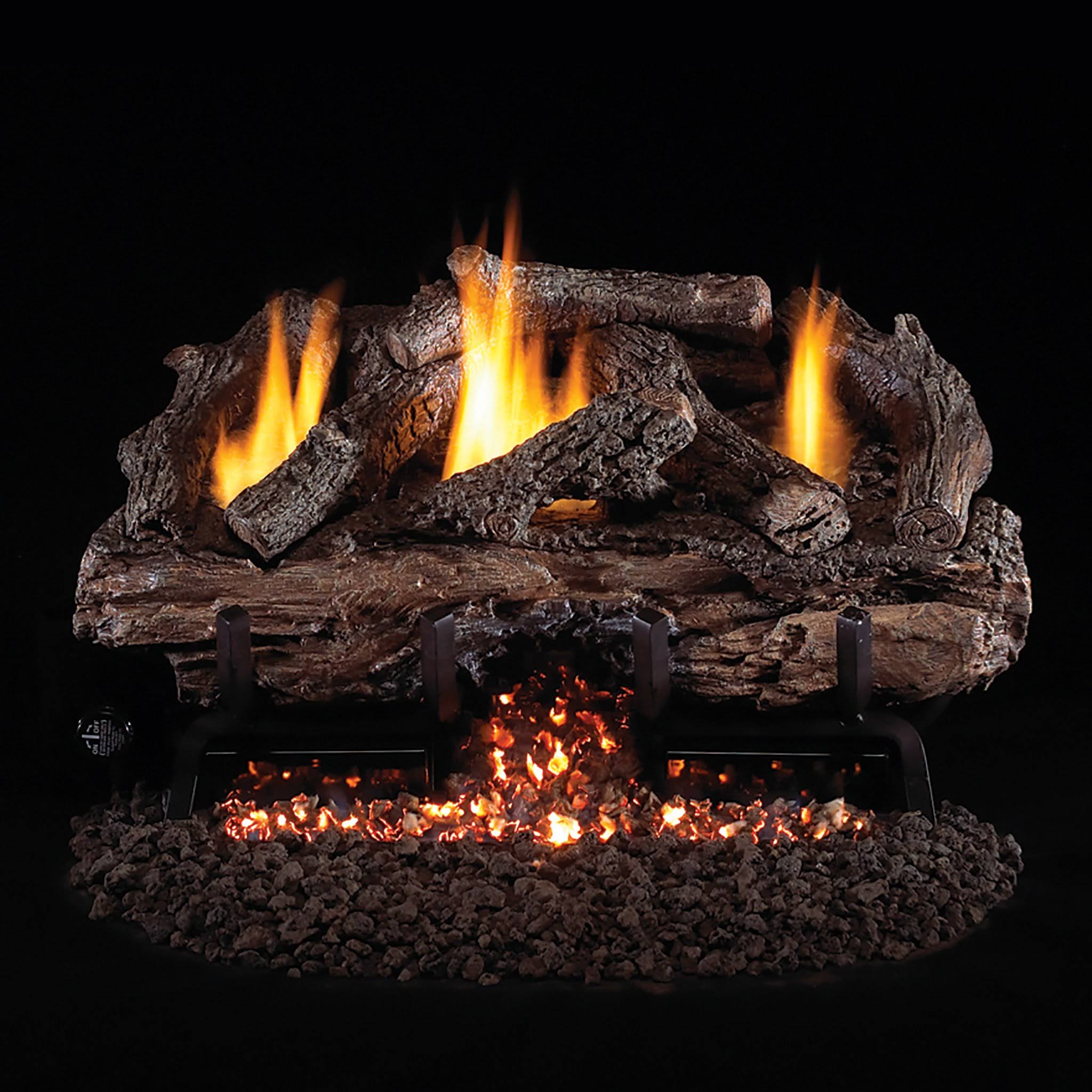Real Fyre Vent-Free Charred Aged Split GAS Logs - 24x22