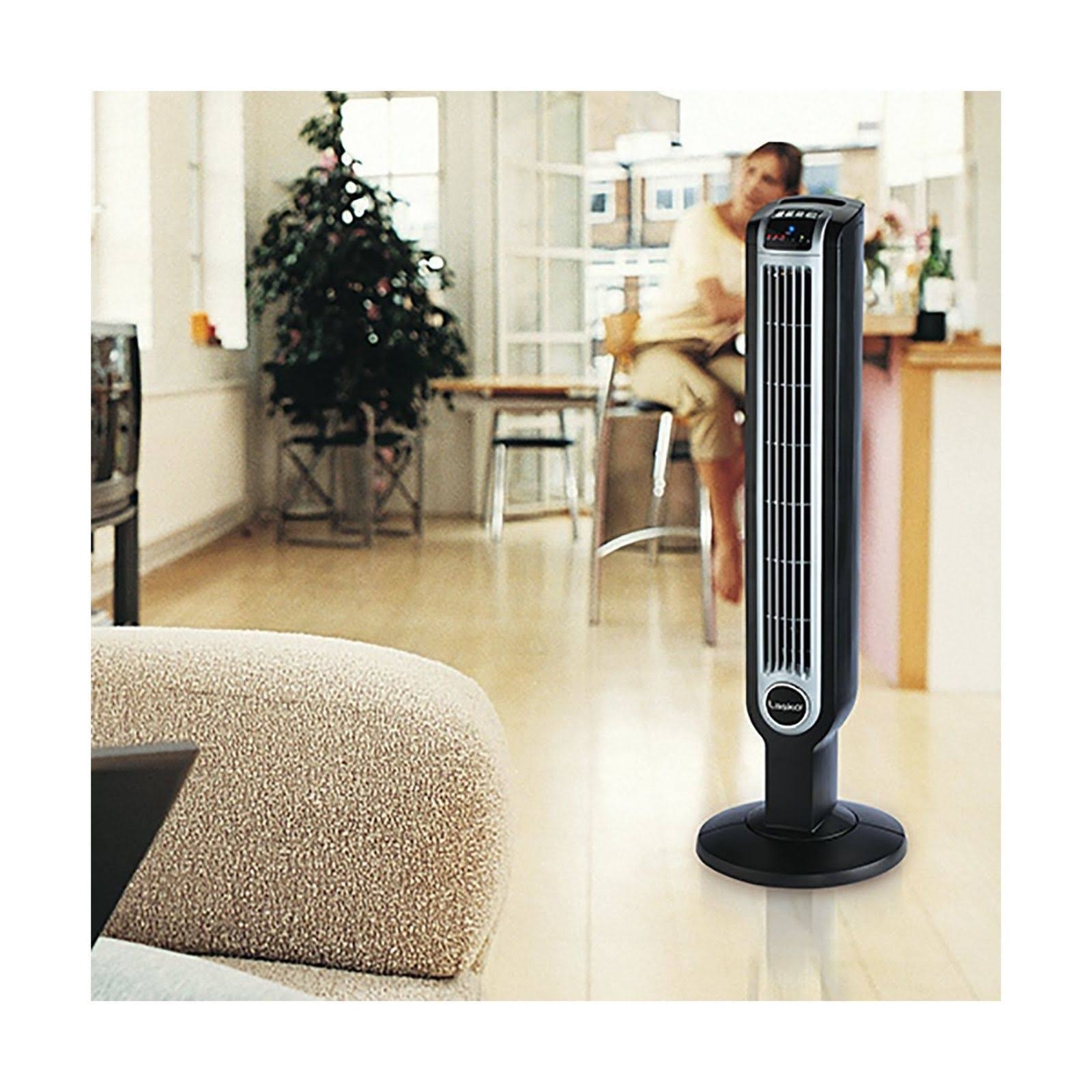 Lasko 2505 36-Inch Remote Control Tower Fan with Ionizer Black