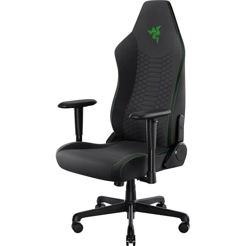 Razer Iskur V2 X Ergonomic Gaming Chair: Built-in Lumbar Support - Widened Seat Base - High Density Foam Cushions - Adjustable 152 Degree Recline - 2D Armrests - Plush Fabric Finish - Black