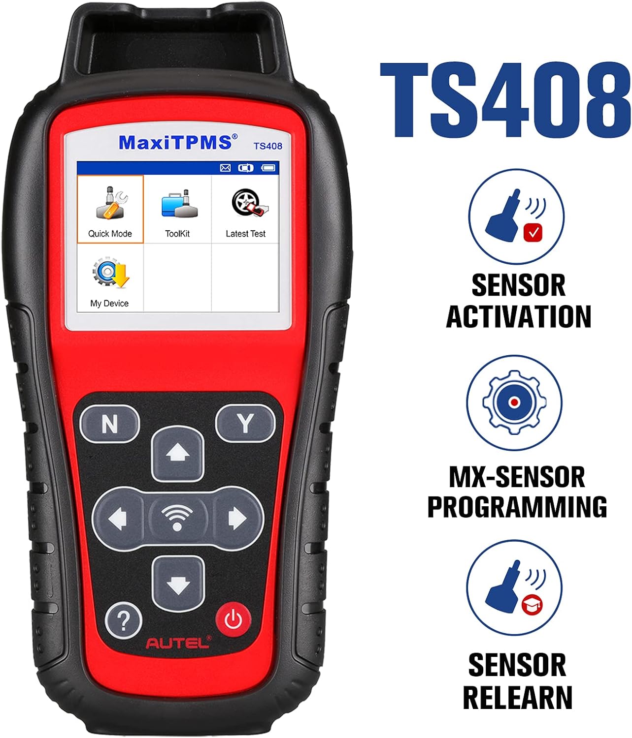 Autel MaxiTPMS TS508 TPMS Relearn Tool with 2 Modes Options, All Known TPMS Sensors Activation/Relearn/Reset, Program MX-Sensor(315 MHz/433 MHz), Upgraded Version of TS501