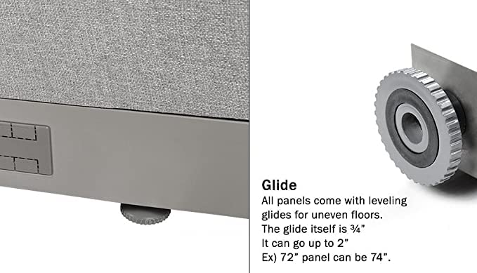 GOF Office Partition Single Panel (48"w x 60"h) 4ft x 5ft
