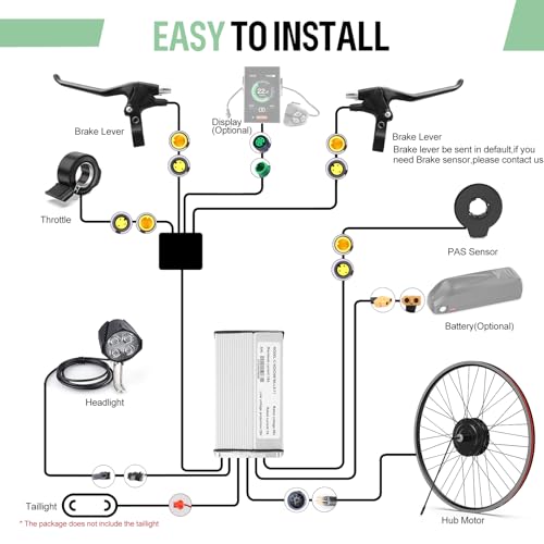 BAFANG 48V 500W/750W Rear Hub Motor Kit 20"/26"/27.5"/700C Rear Wheel Electric Bike Conversion kit Ebike Conversion Kit with Optional Battery&Display