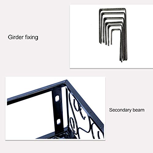 Hanging Basket Flower Stand, Rust Potted Plant, Plant Display Stand, Metal Flower Pot Shelf, Can Be Hung On Balcony, Railing, Terrace, Garden