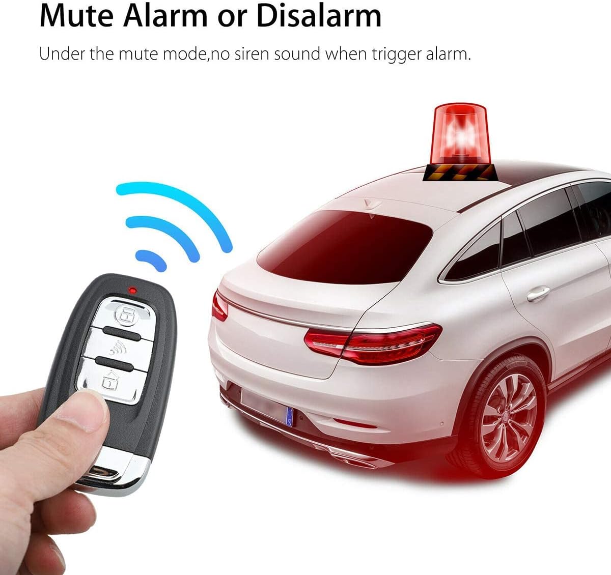 Car Keyless Entry Remote Starter PKE Push to Start Antitheft Alarm System 12V Car Keyless Go Push Button Engine Start/Stop Pack of 2