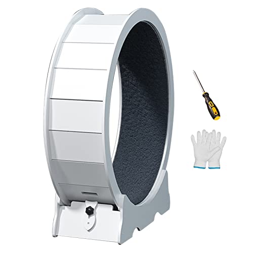 White Cat Treadmill Wheel, Hamster-Wheel Style Cat Exercise Wheel Kit, Indoor Cat Running Ferris Wheel, Pet Cat Toys - Installation Tools Included ( Size : 70cm/27.5" )