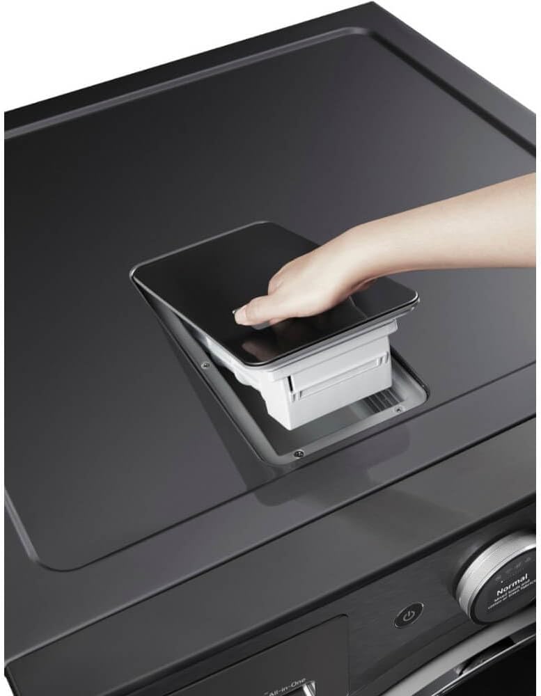 LG WM6998HBA Ventless Washer/Dryer Combo LG WashCombo All-in-One 5.0 cu. ft. Mega Capacity with Inverter HeatPump Technology and Direct Drive Motor