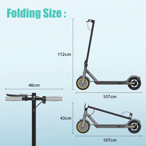 Electric Scooter Adults, Max 16 Mph & 10-15 Miles Range E-Scooter, Commuting Sport Scooter with APP Control, Powerful 350W 8.5" Solid Tires Foldable Electric Scooters (JS01-16mph-S)