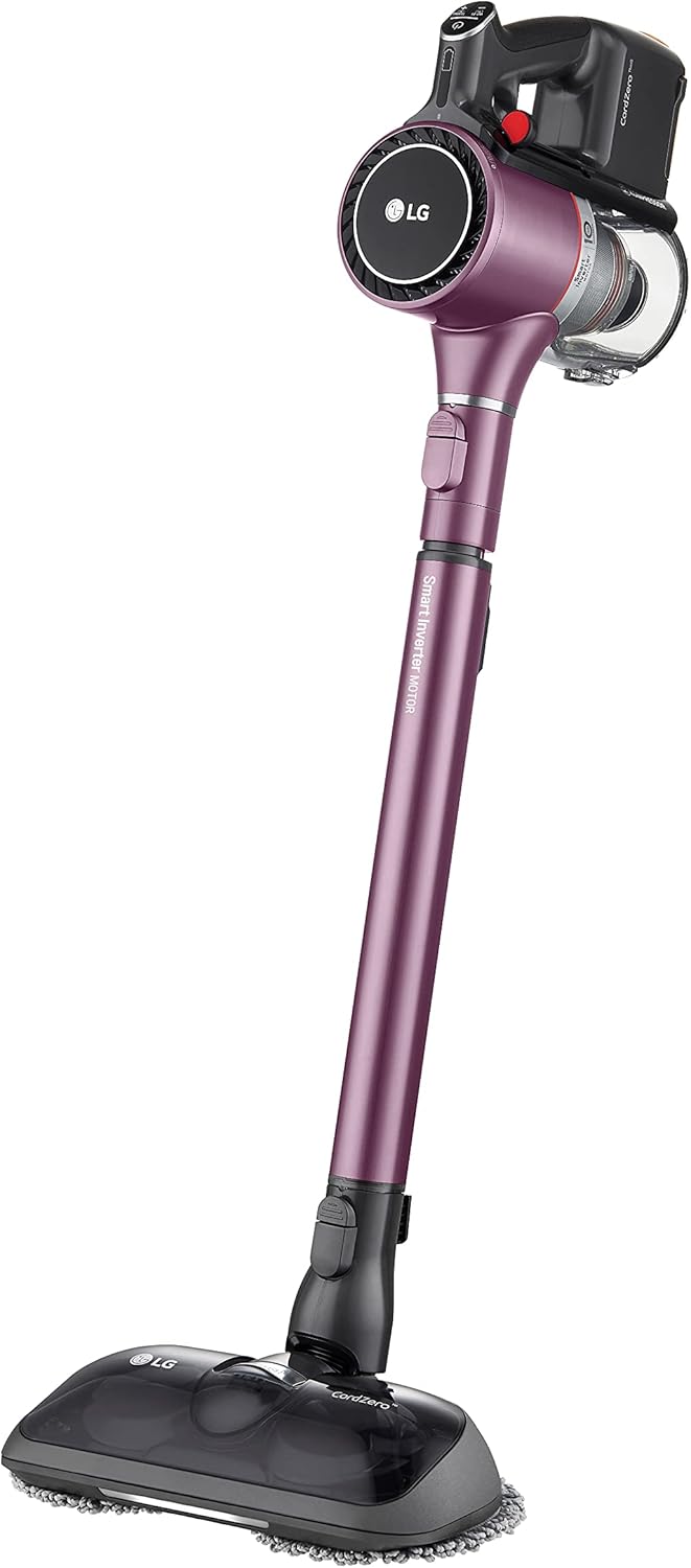 LG CordZero Cordless Stick Vacuum Cleaner, Hard Floor, Carpet, Wet Mop, Car, Powerful Suction, High-Capacity Dust Bin, Extra Battery, Up to 120 Min, Lightweight, A929KVM