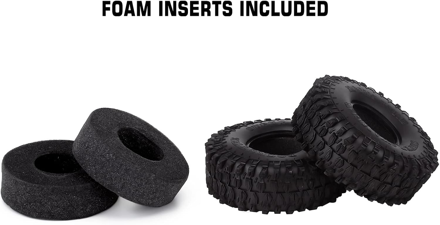 INJORA 1.9 Crawler Tires 4.7 Inch Outer Diameter Tires for Axial SCX10 90047 SCX10 III AXI03007 Redcat Gen8 TRX-4,4PCS