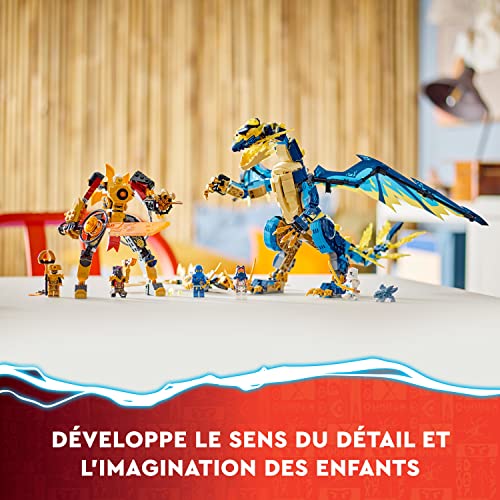 LEGO 71796 Ninjago The Elemental Dragon Against Empress' Robot Large Construction Toy for Christmas, with Figures and 6 Ninja Minifigures, Collectible Set, Kids Gift