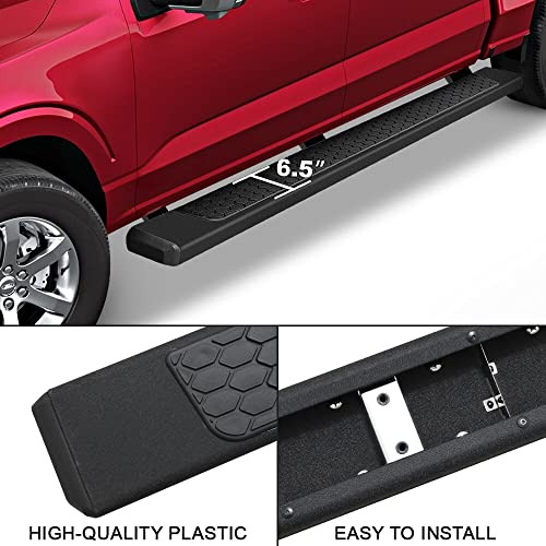 6.5 Inch Running Boards Compatible with 2009-2018 Dodge Ram 1500 Quad Cab(Incl. 19-23 Classic Model) & 2010-2024 Ram 2500 3500 Quad Cab. Side Steps Rock Sliders Nerf Bars Stainless Steel