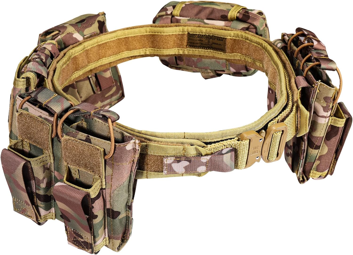 vAv YAKEDA 7 in 1 Tactical Modular Equipment System Molded Duty Belt Set for Law Enforcement Police Security Utility Belt with Pouches