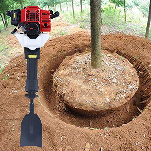 Gas T Post Driver 2 Stroke 32.7CC Pile Driver Hammer Gas Powered Fence T-Post Driver Hammer Drills Portable Air Cooling Single Cylinder Gasoline Petrol Garden Fencing Tool 900W (32.7cc)