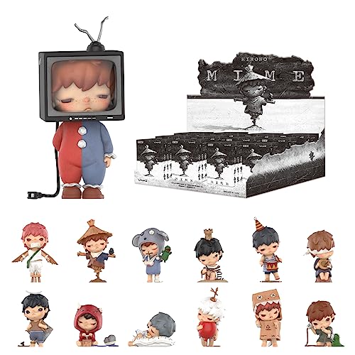 POP MART Hirono Mime Series Figures, 12PCs Hirono Blind Box Figures, Random Design Action Figures Collectible Toys Home Decorations, Holiday Birthday Gifts for Girls and Boys, Whoel Set