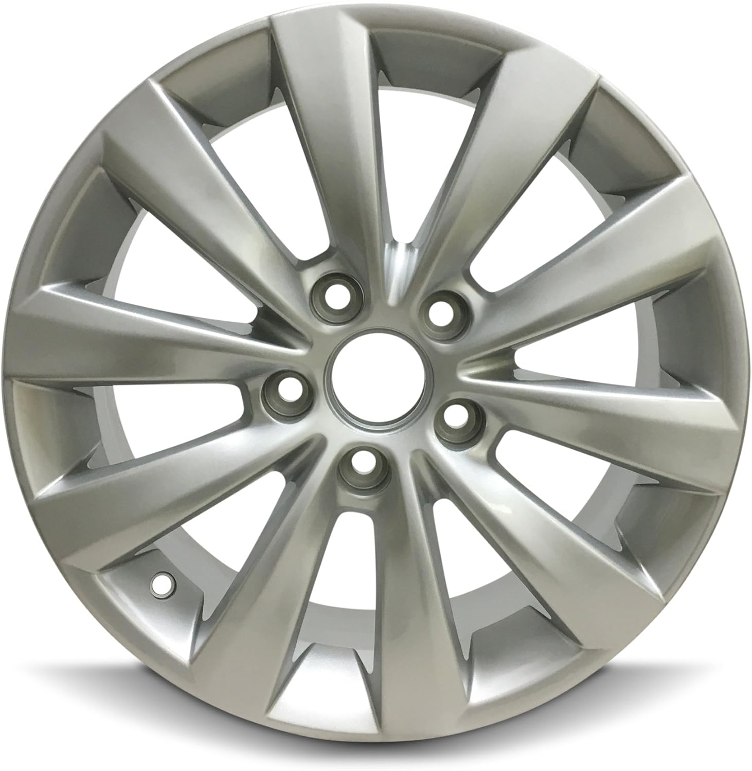 Road Ready Car Wheel For 2012-2015 Volkswagen Passat 2013-2019 Volkswagen Beetle 16 Inch 5 Lug Silver Aluminum Rim Fits R16 Tire - Exact OEM Replacement - Full-Size Spare