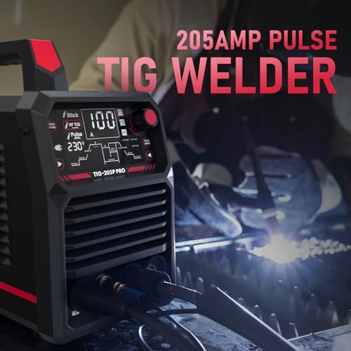 YESWELDER 200A AC/DC Aluminum Tig Welder with Pulse Large LED Display, Digital Inverter STICK/TIG 110/220V Dual Voltage TIG Welding Machine TIG-200P ACDC