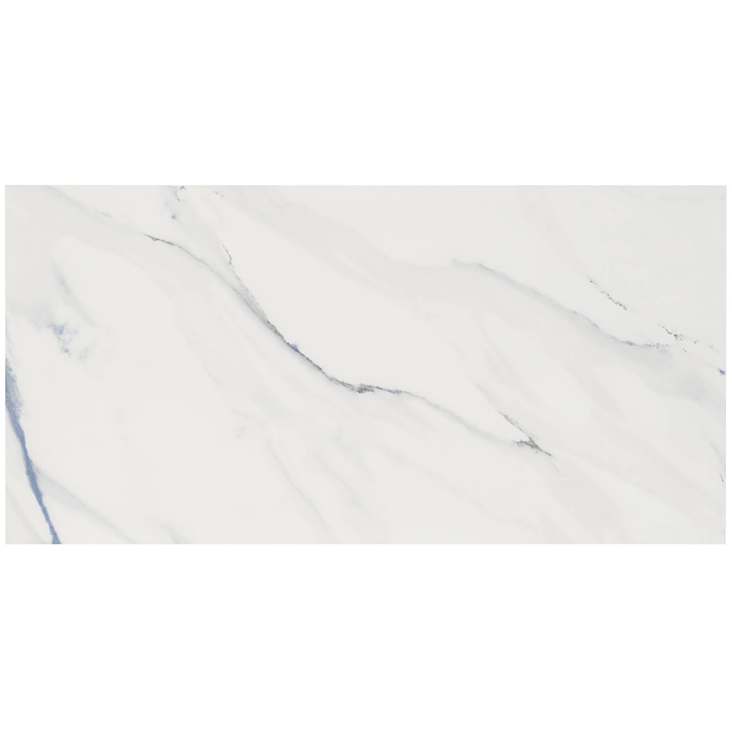 Ivy Hill Tile Calacatta Indigo 12 in. x 24 in. Polished Porcelain Floor and Wall Tile (6-Piece, 11.62 Sq. ft./Case)